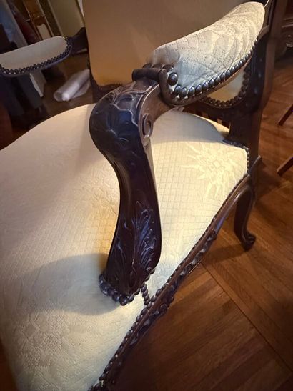 Pair of molded and carved wood 