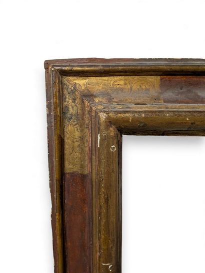 ITALIE, XVIIème siècle
Cadre en bois doré...