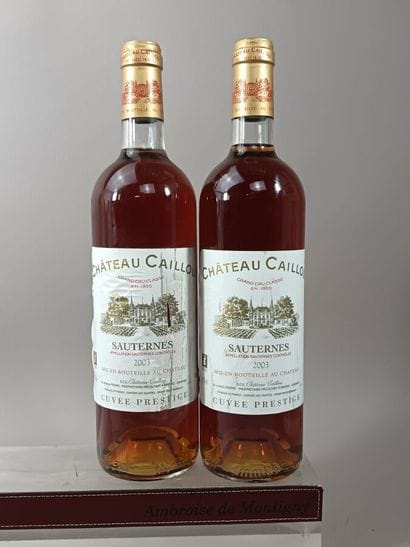 2 Bouteilles Château CAILLOU 2003 - 2ème...