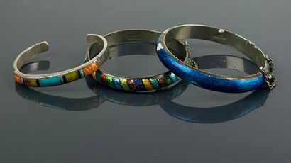 Lot de bijoux en argent 925 et 800°/°° comprenant...
