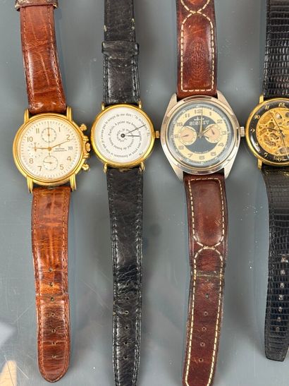 Lot de huit montres bracelet comprenant Festina...