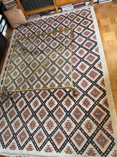 MAISON BAGUES,
Square glass coffee table...