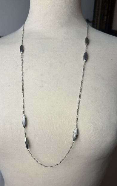 Chaîne de montre en argent 800°/°° en maille...