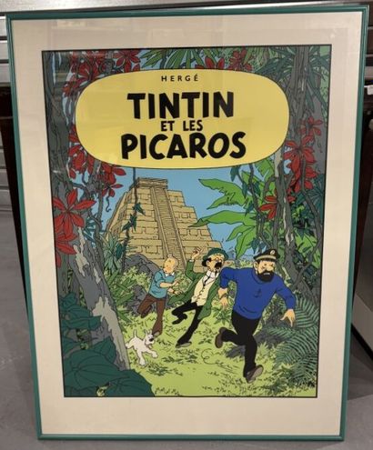 HERGE, 
Tintin et les Picaros, 
Sérigraphie,
Dim....