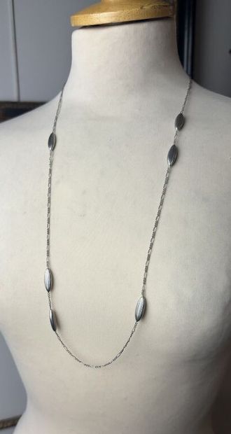 Chaîne de montre en argent 800°/°° en maille...