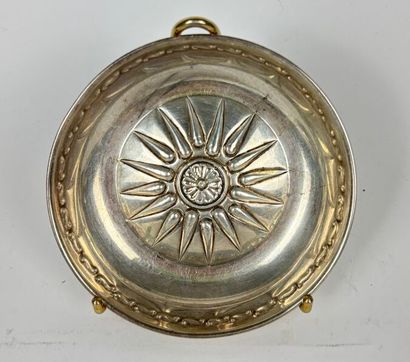 Paire de coupelles en argent 925°/°°, à décor...
