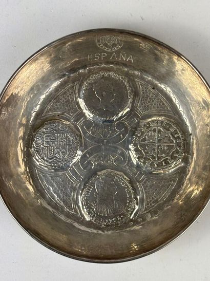 Deux écuelles à oreilles en argent 925 °/°°...