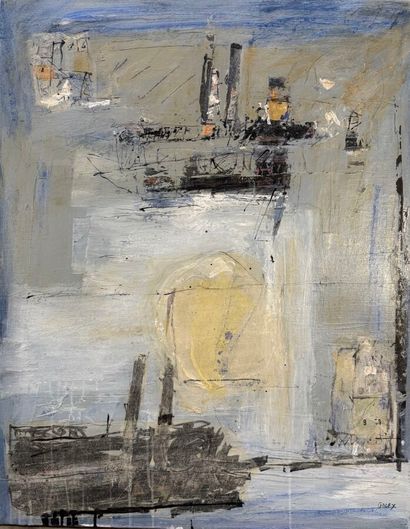 Jacques GALEY (Né en 1934)
Vue du port, huile...