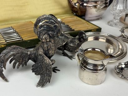 MANNETTE METAL ARGENTE 
Lot de pièces en...