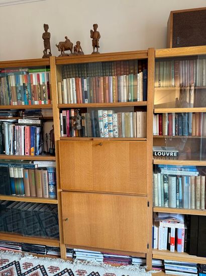 EMILE SEIGNEUR
Oak veneer bookcase with four...