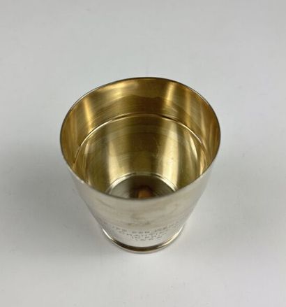 PUIFORCAT Paris 
925°/°° silver goblet with...