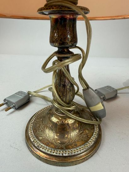 CHRISTOFLE 
Pair of silver-plated, electrically...