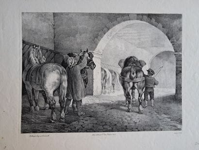 Théodore GERICAULT (1791 - 1824) 
L'Abreuvoir,...