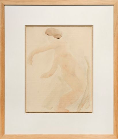 Odilon ROCHE (1868-1947) d'après RODIN Auguste
L'acrobate
Aquarelle...
