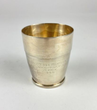 PUIFORCAT Paris 
925°/°° silver goblet with...