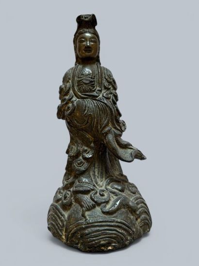 CHINA, 20th century 
Guanine in patinated...