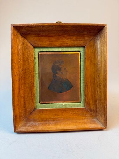 Matrice de gravure en cuivre pour le portrait...