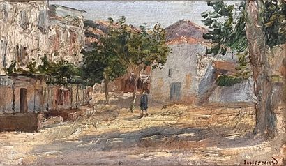 René SEYSSAUD (1867-1952)
Place de village,
Huile...