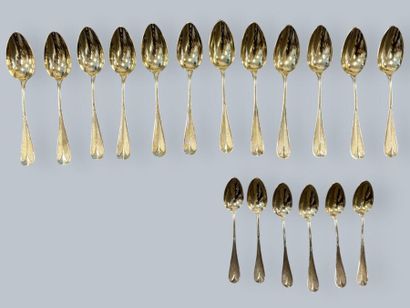 Six dessert forks, six spoons, and six teaspoons...