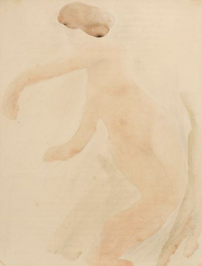 Odilon ROCHE (1868-1947) d'après RODIN Auguste
L'acrobate
Aquarelle...