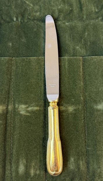 CHRISTOFLE 
12 filet knives with 925°/°°...