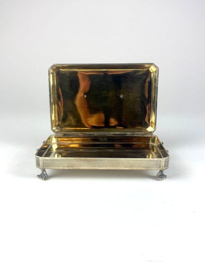 800° silver box /°° rectangular with beveled...