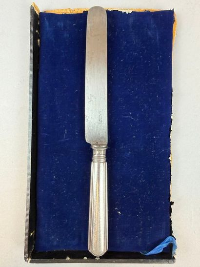 Twelve dessert knives, with 950°/°° silver...