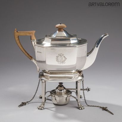 SHEFFIELD 
925 °/°° silver kettle and teapot...