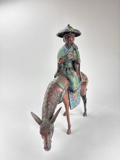 JAPAN - 20th century
Toba on his mule, bronze...