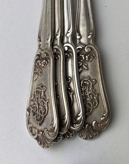 Rocaille-style 925 °/°° silver tableware...