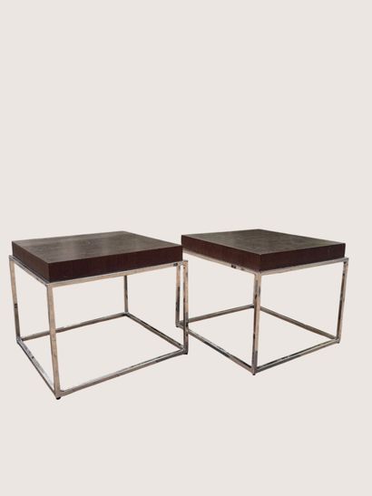 Julie PRISCA 20th century 
Pair of side tables...