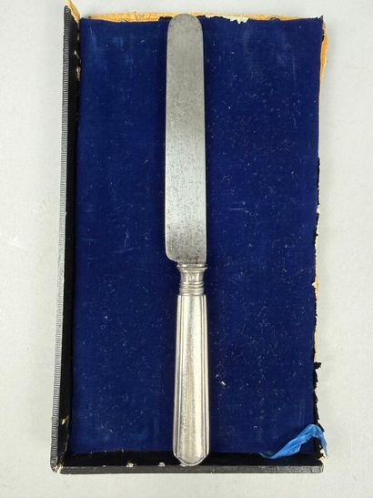 Twelve dessert knives, with 950°/°° silver...