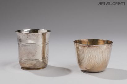 PUIFORCAT 
925°/°° silver goblet with a curved...