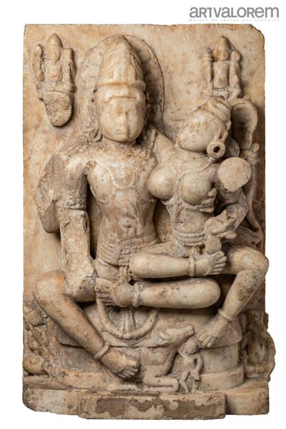 INDIA, 11th–12th century.
A stele depicting...
