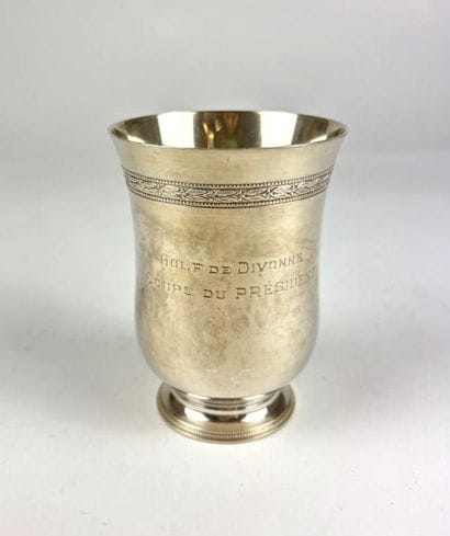 PUIFORCAT Paris
Large goblet on a pedestal,...