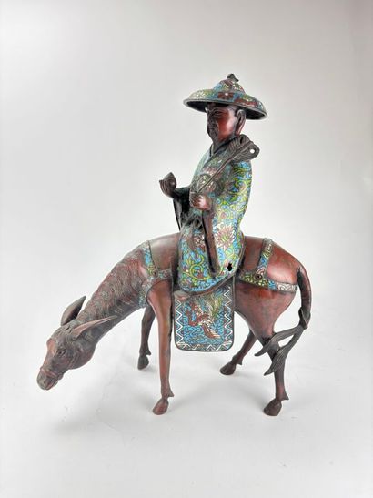 JAPAN - 20th century
Toba on his mule, bronze...