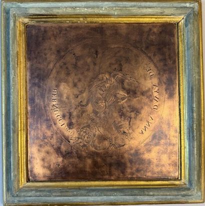 Matrice de gravure en cuivre pour le portrait...