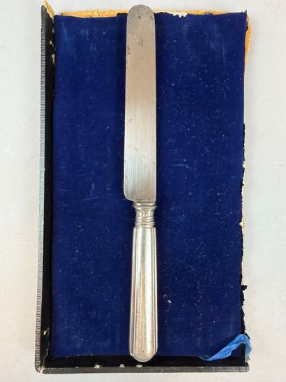 Twelve dessert knives, with 950°/°° silver...