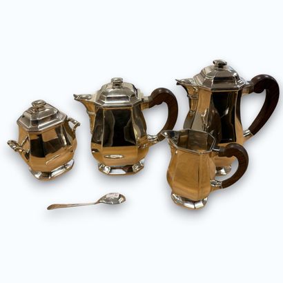 950 °/°° silver tea and coffee set, Art Deco...