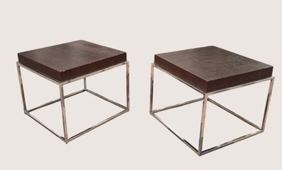 Julie PRISCA 20th century 
Pair of side tables...