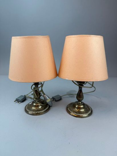 CHRISTOFLE 
Pair of silver-plated, electrically...