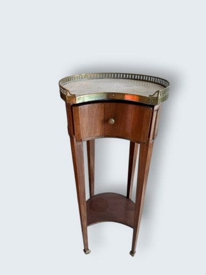 Small coffee table with a convex side, made...