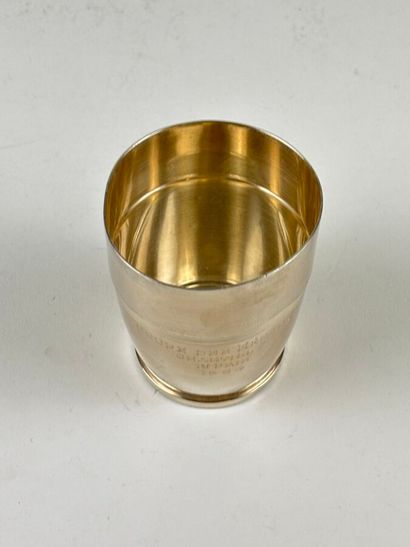JEAN PUIFORCAT - Paris
925°/°° silver goblet,...