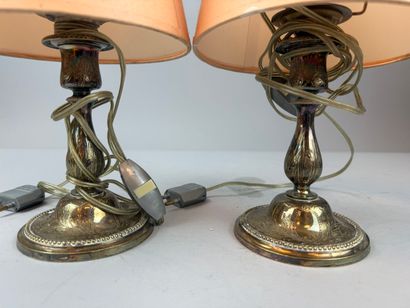 CHRISTOFLE 
Pair of silver-plated, electrically...