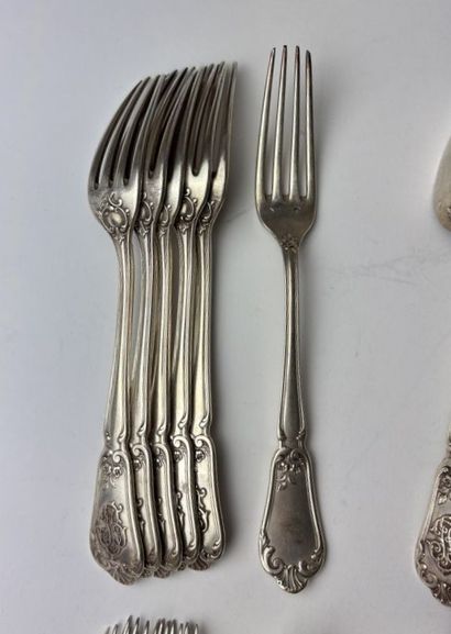 Rocaille-style 925 °/°° silver tableware...