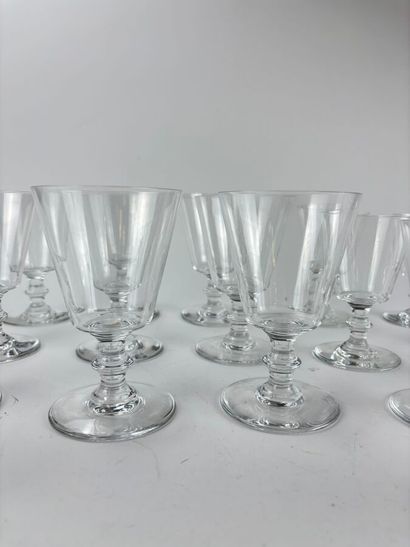 BACCARAT 
Partie de service de verres à pied...