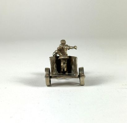 Roman chariot drawn by three horses, made...