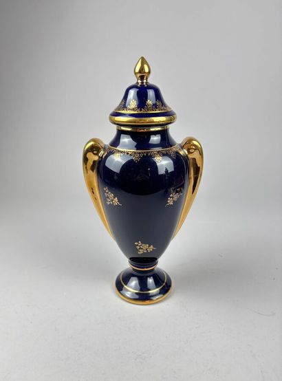 LIMOGES France
Paire de vases balustres en...