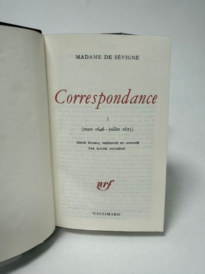 LA PLÉIADE 
Madame de Sévigné, Correspondance,...