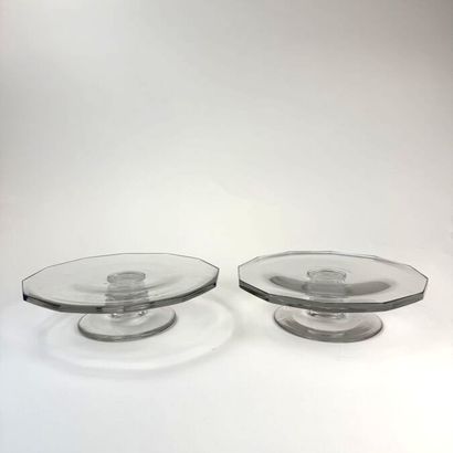 BACCARAT France
Paire de présentoirs à gâteau...